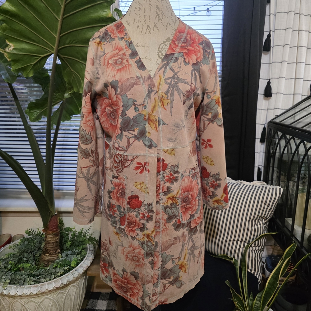 Solitaire Floral Kimono Cardigan Jacket Cottagecore Vintage Vibe